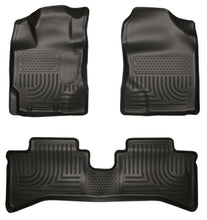 Load image into Gallery viewer, Husky Liners 2012 Toyota Prius c WeatherBeater Combo Black Floor Liners