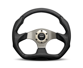 Momo Eagle Steering Wheel 350 mm - Black Leather/Anth Spokes