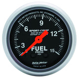 Autometer 2-1/16in 0-15 PSI Mechanical Sport-Comp Fuel Pressure Gauge