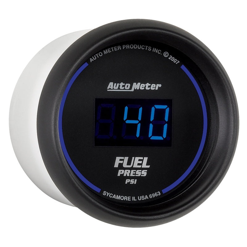 Autometer 52.4mm 1-100 PSI Black Digital Fuel Pressure Gauge