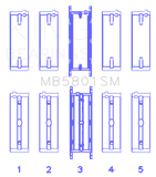 King BMW N63/S63 Crankshaft Main Bearing Set - Size +0.50mm
