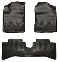 Load image into Gallery viewer, Husky Liners 2012 Toyota Prius c WeatherBeater Combo Black Floor Liners