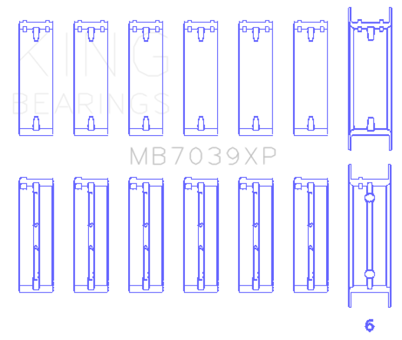King BMW M20/M50 2.0L/2.5L/2.7L Performance Main Bearing Set - Size STDX